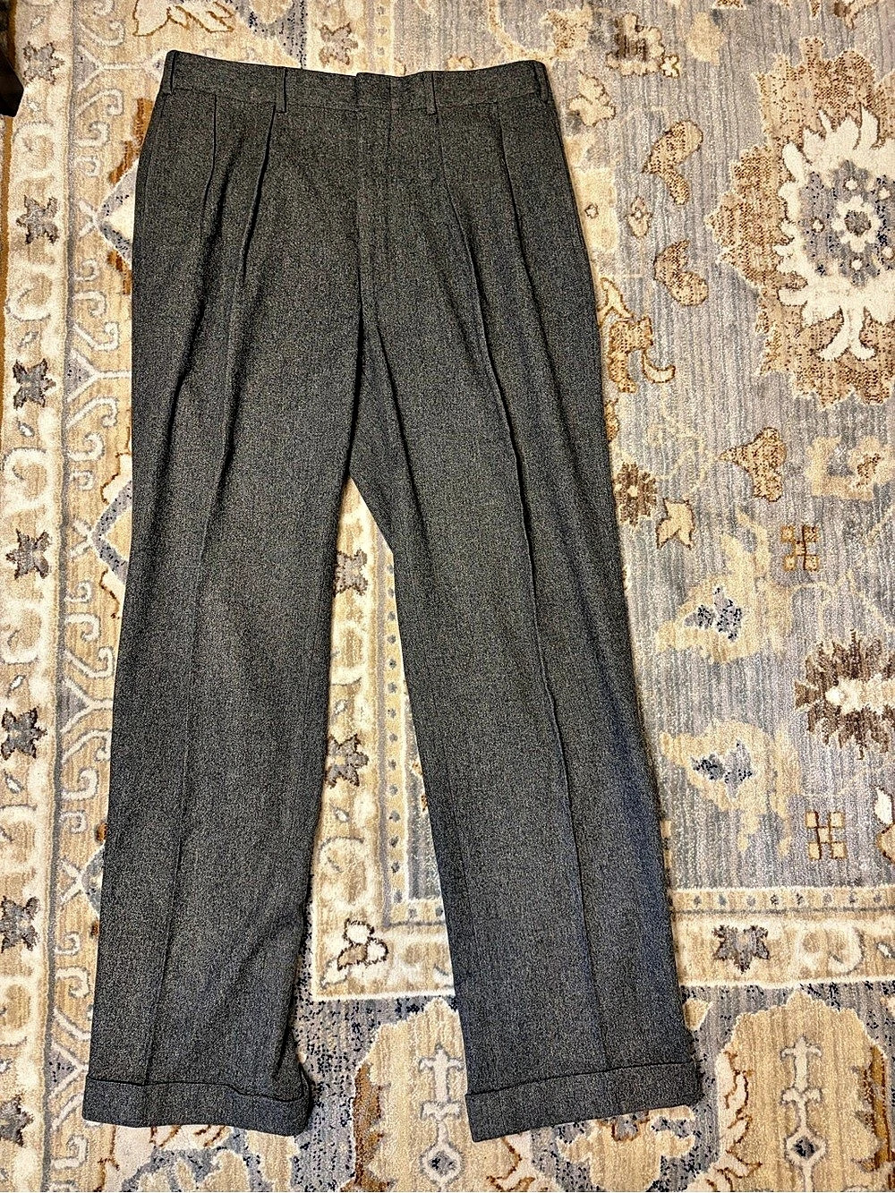 Polo by Ralph Lauren Gray Pleated Trousers